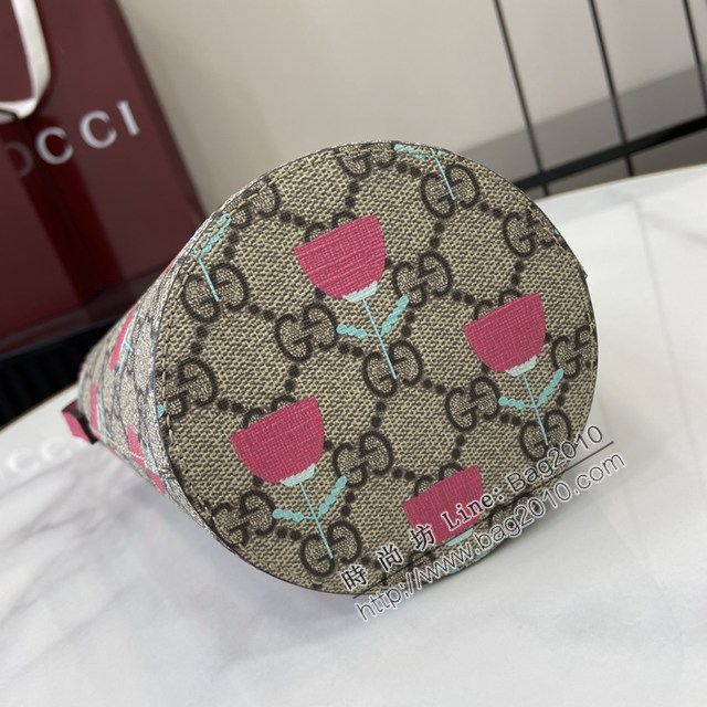 Gucci專櫃古馳2025早春兒童系列最新款動物印花手提托特包 jh2918型號：752356